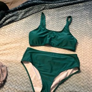 Scoop Neck Bikini Swimsuit